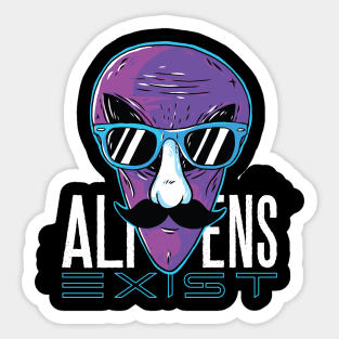 Aliens Exist Sticker